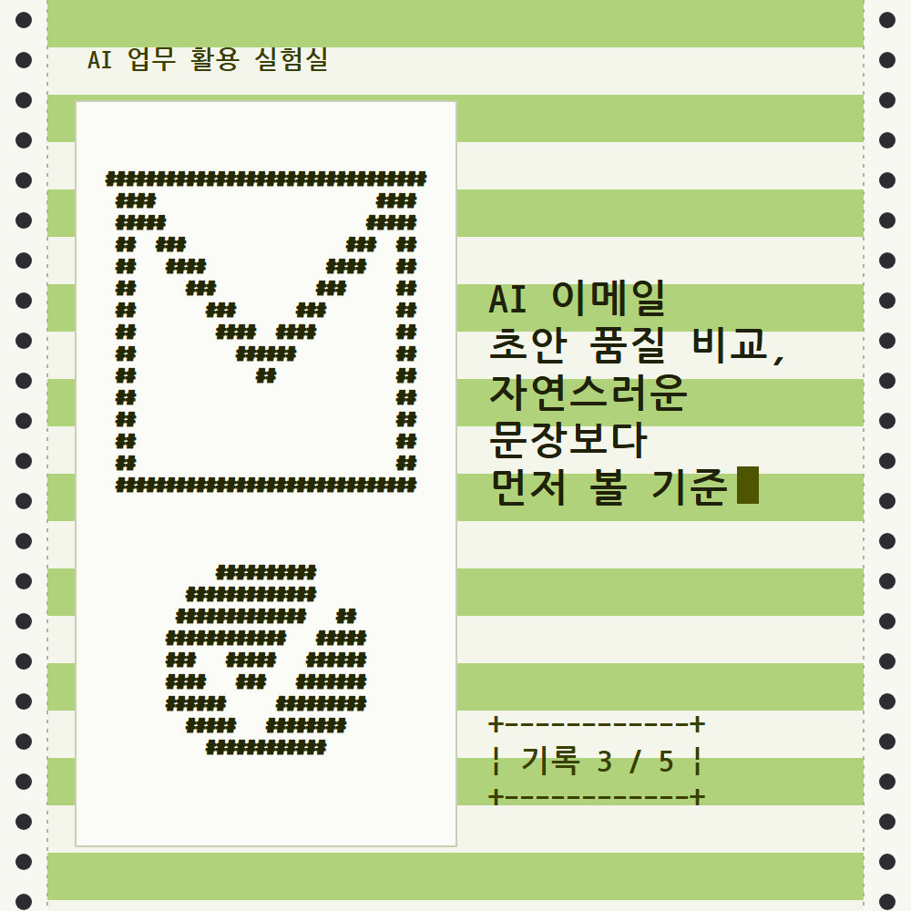 AI 이메일 초안 품질 비교, 자연스러운 문장보다 먼저 볼 기준